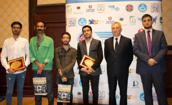 Participants of the literary translation contest “Literary Bridge” with the Ambassador of Belarus to Iran Yu.Lazarchik and the staff of the Embassy of Belarus in Iran, 2019, Tehran